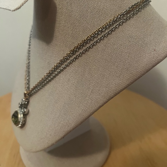 Brighton Lion's Eye Crystal Two Tone Multi Chain Necklace - Picture 7 of 7